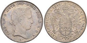 1 Талер Австрійська імперія (1804-1867) Срібло Ferdinand I of Austria (1793 - 1875)