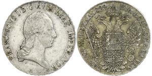 1 Талер Австрійська імперія (1804-1867) Срібло Francis II, Holy Roman Emperor (1768 - 1835)