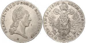 1 Талер Австрійська імперія (1804-1867) Срібло Francis II, Holy Roman Emperor (1768 - 1835)