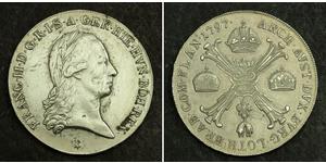 1 Талер Австрійська імперія (1804-1867) Срібло Francis II, Holy Roman Emperor (1768 - 1835)