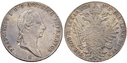 1 Талер Австрійська імперія (1804-1867) Срібло Francis II, Holy Roman Emperor (1768 - 1835)