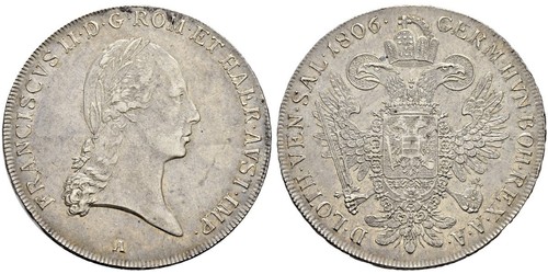 1 Талер Австрійська імперія (1804-1867) Срібло Francis II, Holy Roman Emperor (1768 - 1835)