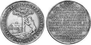 1 Талер Ангальт-Бернбург (1603 - 1863) Срібло Victor Amadeus, Prince of Anhalt-Bernburg (1634 – 1718)
