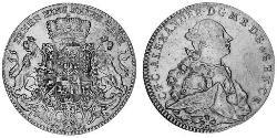 1 Талер Ансбах (1398–1792) Срібло Charles Alexander, Margrave of Brandenburg-Ansbach (1736 – 1806)