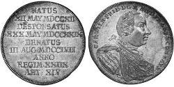 1 Талер Ансбах (1398–1792) Срібло Charles William Frederick, Margrave of Brandenburg-Ansbach (1712 – 1757)