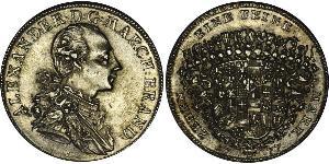 1 Талер Ансбах (1398–1792) Срібло Charles Alexander, Margrave of Brandenburg-Ansbach (1736 – 1806)