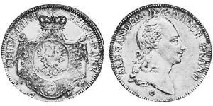 1 Талер Ансбах (1398–1792) Срібло Charles Alexander, Margrave of Brandenburg-Ansbach (1736 – 1806)