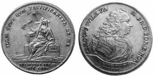 1 Талер Ансбах (1398–1792) Срібло Charles William Frederick, Margrave of Brandenburg-Ansbach (1712 – 1757)