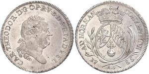 1 Талер Баварія (курфюрство) (1623 - 1806) Срібло 