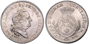 1 Талер Баварія (курфюрство) (1623 - 1806) Срібло 