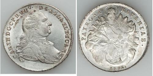 1 Талер Баварія (курфюрство) (1623 - 1806) Срібло 