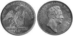 1 Талер Велике герцогство Баден (1806-1918) Срібло 