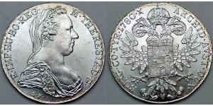 1 Талер Габсбурзька імперія (1526-1804) / Австрія Срібло Maria Theresa of Austria (1717 - 1780)
