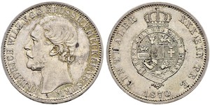 1 Талер Герцогство Мекленбург-Шверин (1352-1918) Срібло Frederick William, Grand Duke of Mecklenburg-Strelitz