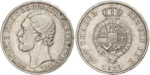 1 Талер Герцогство Мекленбург-Шверин (1352-1918) Срібло Frederick William, Grand Duke of Mecklenburg-Strelitz