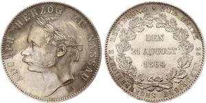 1 Талер Герцогство Нассау (1806 - 1866) Срібло Адольф I (великий герцог Люксембургу)