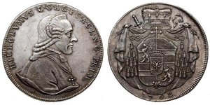 1 Талер Зальцбург Срібло Count Hieronymus von Colloredo (1732 - 1812)
