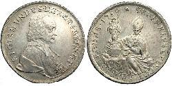 1 Талер Зальцбург (1328 - 1803) Срібло Sigismund von Schrattenbach