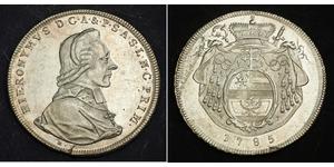 1 Талер Зальцбург (1328 - 1803) / Австрія Срібло Count Hieronymus von Colloredo (1732 - 1812)