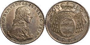 1 Талер Зальцбург (1328 - 1803) / Австрія Срібло Count Hieronymus von Colloredo (1732 - 1812)