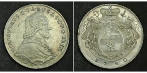 1 Талер Зальцбург (1328 - 1803) / Австрія Срібло Count Hieronymus von Colloredo (1732 - 1812)