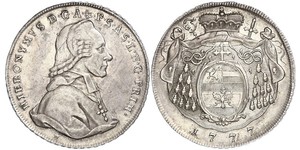 1 Талер Зальцбург (1328 - 1803) / Австрія Срібло Count Hieronymus von Colloredo (1732 - 1812)