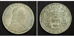 1 Талер Зальцбург (1328 - 1803) / Австрія Срібло Count Hieronymus von Colloredo (1732 - 1812)