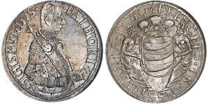 1 Талер Князівство Трансильванія (1571-1711) Срібло Sigismund Báthory,  prince of Transylvania (1572 -1613)