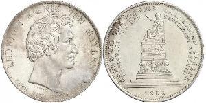 1 Талер Королівство Баварія (1806 - 1918) Срібло Людвиг I (король Баварії)(1786 – 1868)