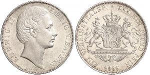 1 Талер Королівство Баварія (1806 - 1918) Срібло Людвіг II (король Баварії)(1845 – 1886)