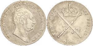 1 Талер Королівство Баварія (1806 - 1918) Срібло Максиміліан I (король Баварії) (1756 - 1825)