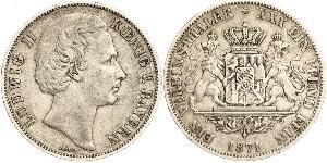 1 Талер Королівство Баварія (1806 - 1918) Срібло Людвіг II (король Баварії)(1845 – 1886)