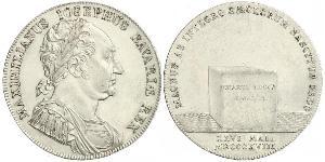 1 Талер Королівство Баварія (1806 - 1918) Срібло Максиміліан I (король Баварії) (1756 - 1825)