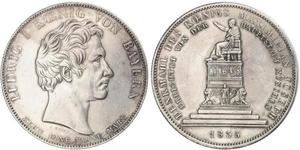 1 Талер Королівство Баварія (1806 - 1918) Срібло Людвиг I (король Баварії)(1786 – 1868)