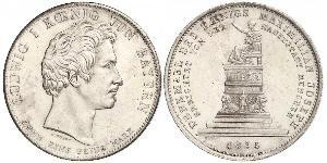 1 Талер Королівство Баварія (1806 - 1918) Срібло Людвиг I (король Баварії)(1786 – 1868)