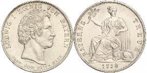 1 Талер Королівство Баварія (1806 - 1918) Срібло Людвиг I (король Баварії)(1786 – 1868)