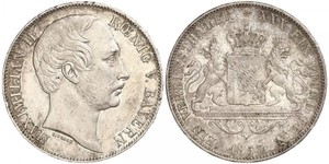 1 Талер Королівство Баварія (1806 - 1918) Срібло Максиміліан II (король Баварії)(1811 - 1864)