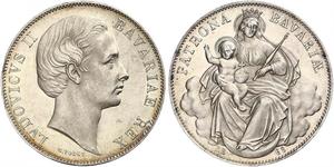 1 Талер Королівство Баварія (1806 - 1918) Срібло Людвіг II (король Баварії)(1845 – 1886)