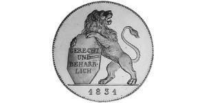 1 Талер Королівство Баварія (1806 - 1918) Срібло Людвиг I (король Баварії)(1786 – 1868)