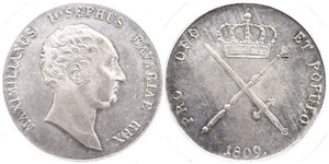 1 Талер Королівство Баварія (1806 - 1918) Срібло Максиміліан I (король Баварії) (1756 - 1825)