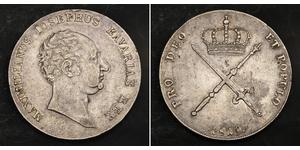 1 Талер Королівство Баварія (1806 - 1918) Срібло Максиміліан I (король Баварії) (1756 - 1825)