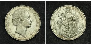 1 Талер Королівство Баварія (1806 - 1918) Срібло Людвіг II (король Баварії)(1845 – 1886)