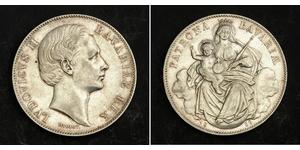 1 Талер Королівство Баварія (1806 - 1918) Срібло Людвіг II (король Баварії)(1845 – 1886)