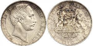 1 Талер Королівство Баварія (1806 - 1918) Срібло Максиміліан II (король Баварії)(1811 - 1864)