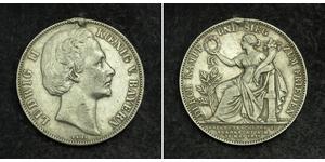 1 Талер Королівство Баварія (1806 - 1918) Срібло Людвіг II (король Баварії)(1845 – 1886)