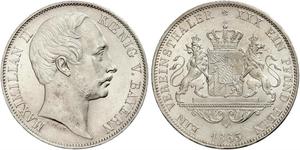 1 Талер Королівство Баварія (1806 - 1918) Срібло Максиміліан II (король Баварії)(1811 - 1864)