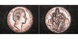 1 Талер Королівство Баварія (1806 - 1918) Срібло Людвіг II (король Баварії)(1845 – 1886)
