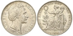 1 Талер Королівство Баварія (1806 - 1918) Срібло Людвіг II (король Баварії)(1845 – 1886)