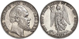 1 Талер Королівство Вюртемберг Срібло Charles I of Württemberg