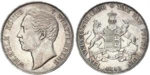 1 Талер Королівство Вюртемберг Срібло William I of Württemberg
